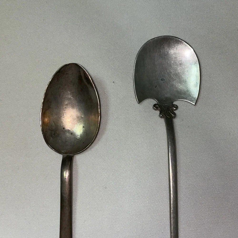 🥄 Vtg. Silver Sugar Spoons {Set of 2}